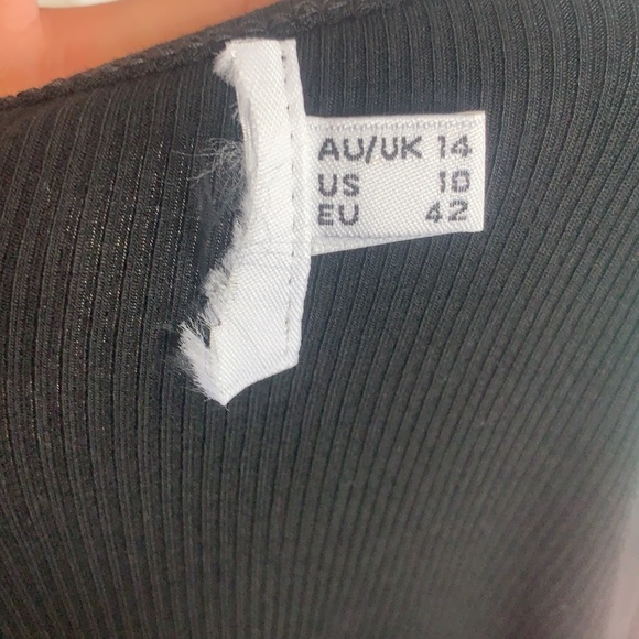 Princess Polly Noa Black Long Sleeve Ribbed Cut Out Criss Cross Tie Mini Dress - Picture 10 of 11